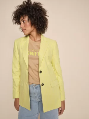 Mos mosh -Windy twill pinsrip blazer - Gull