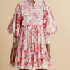 Cotton Slub Shift Dress - Daisy Garden
