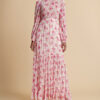 By timo - georgette open back dress - rosa