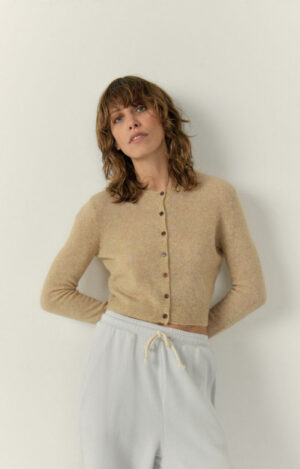 AMERICAN VITAGE - Razpark Cardigan Multichine - SAND