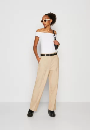 YAS - Likka Wide pants - sand