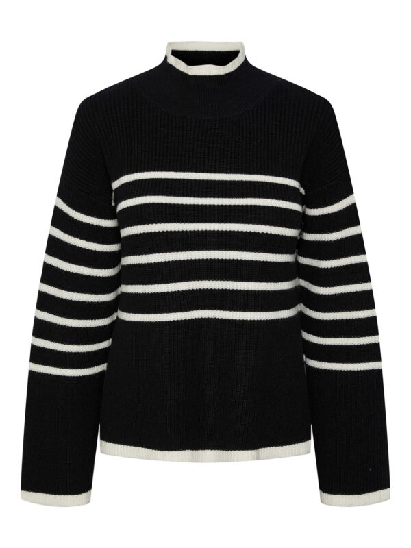YAS - ALMA STRIKKET GENSER - BLACK