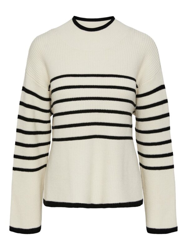 YAS - ALMA STRIKKET GENSER - WHITE
