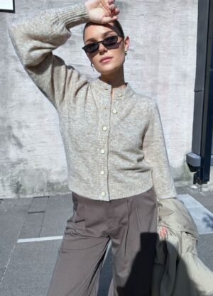 MISSMAYA - SILJA CARDIGAN - BEIGE - CREAM