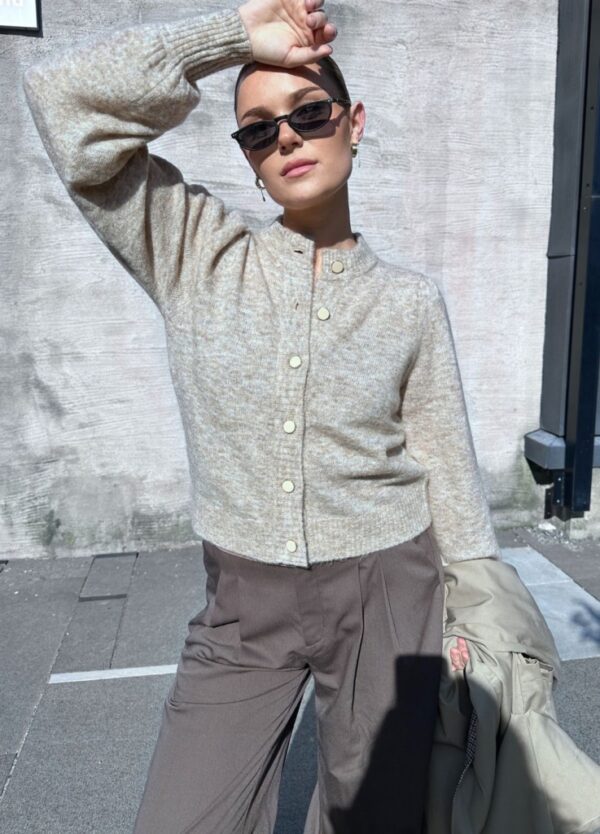 MISSMAYA - SILJA CARDIGAN - BEIGE - CREAM