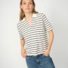 Mos mosh milena stripe polo tee