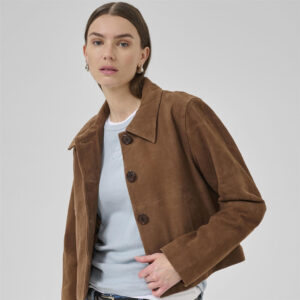 Petra suede jacket - Tobacco brown