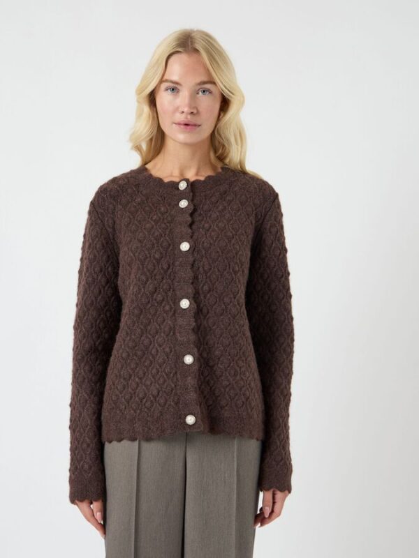 YAS BUBBLE STRIKKET CARDIGAN - Bilde 4