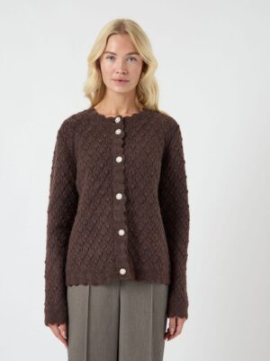 YAS BUBBLE STRIKKET CARDIGAN