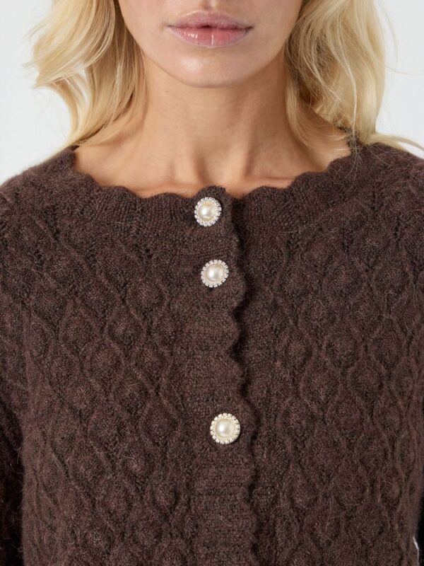 YAS BUBBLE STRIKKET CARDIGAN - Bilde 3