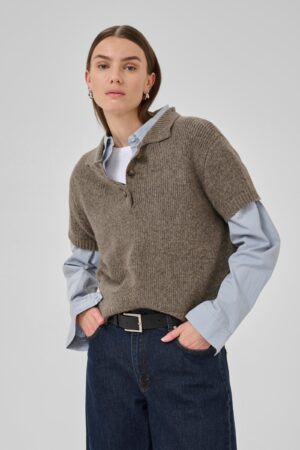MEW - PALOMA - KNIT POLO - BRUN