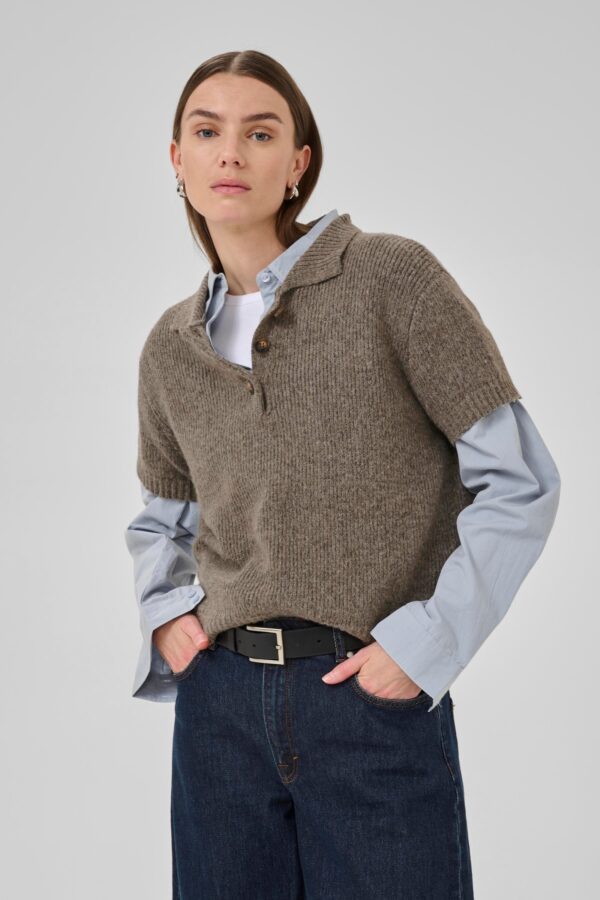MEW - PALOMA - KNIT POLO - BRUN