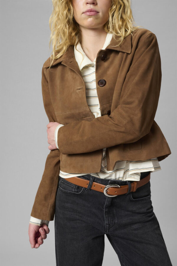 Petra suede jacket - Tobacco brown - Bilde 6