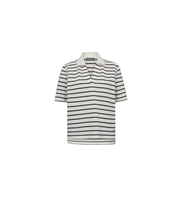 Mos mosh milena stripe polo tee