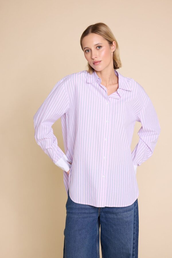 Krista Stripe Shirt - Rosa - Line of oslo - Bilde 2