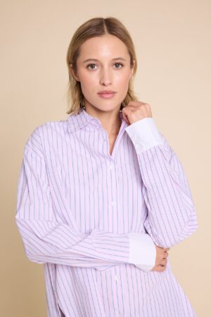 Krista Stripe Shirt - Rosa - Line of oslo