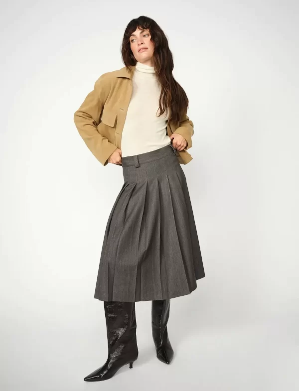 Mos Mosh - Kait Penza Skirt - Grå