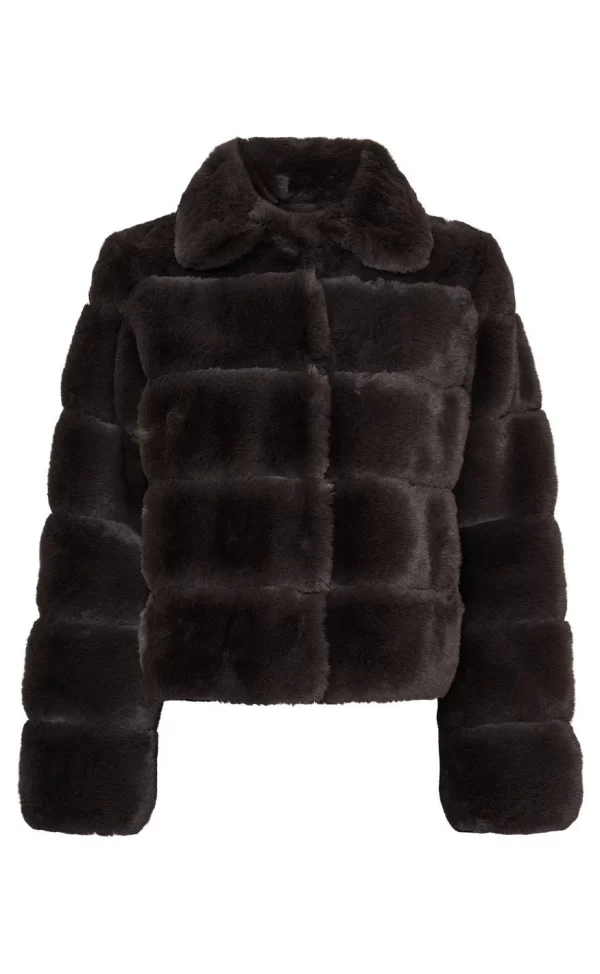 Notyz - Fake Fur Jacket - Brown - Bilde 3
