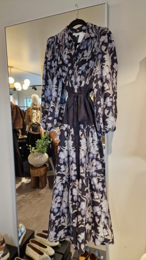 Paris whit love  - Kjole - Sort blomter