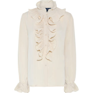 MAPP - PLISSE SKJORTE - OFFWHITE