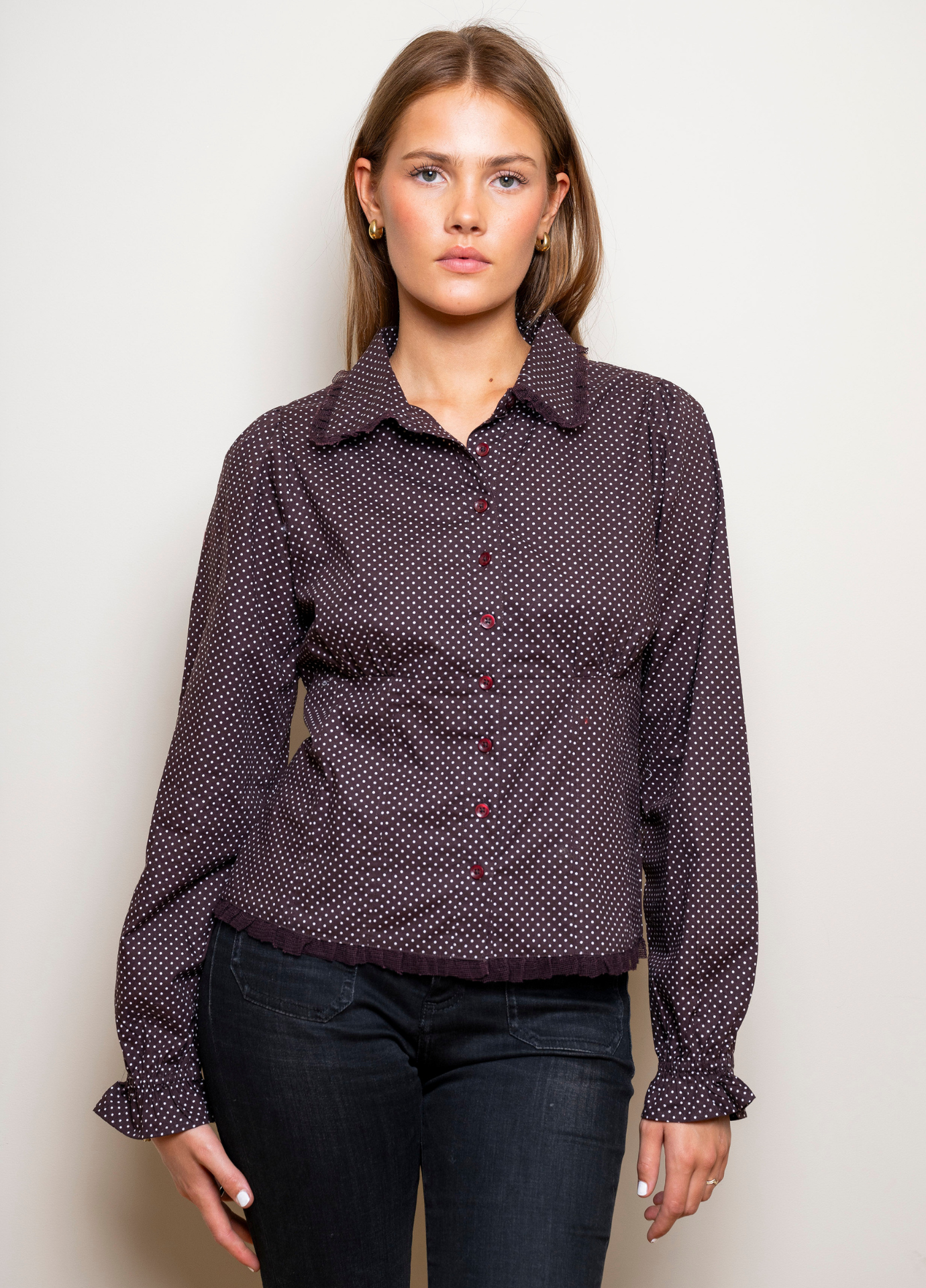 Missmaya  - Live Blouse Cocoa Poplin
