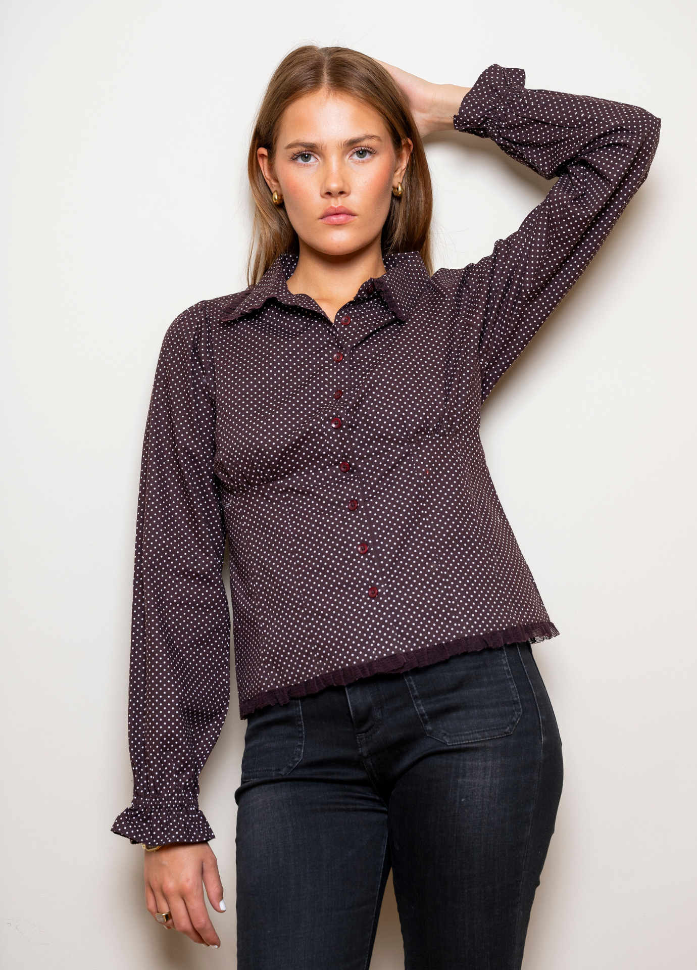 Missmaya  - Live Blouse Cocoa Poplin - Bilde 3