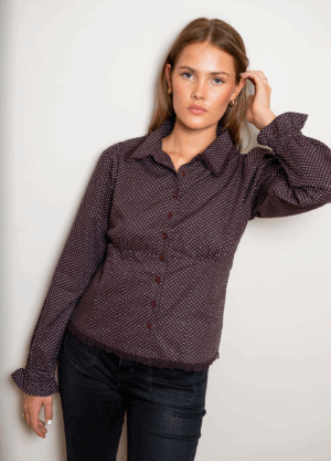 Alternative view of Missmaya  - Live Blouse Cocoa Poplin