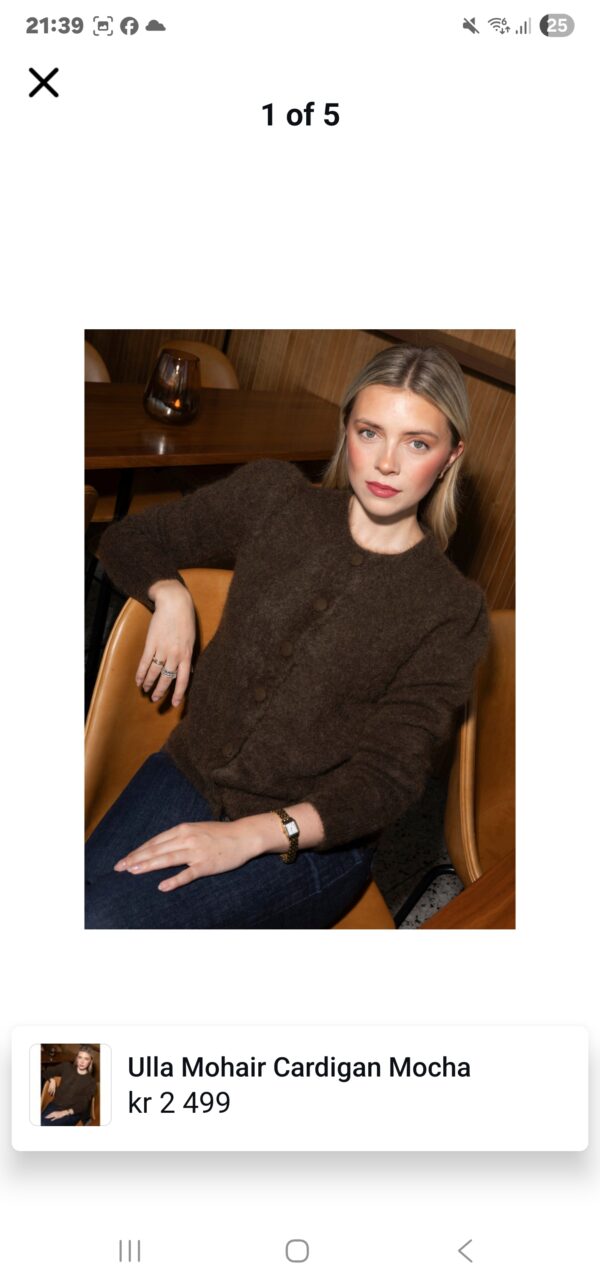 Missmaya  - Mohair Cardigan - Mocha - Bilde 3