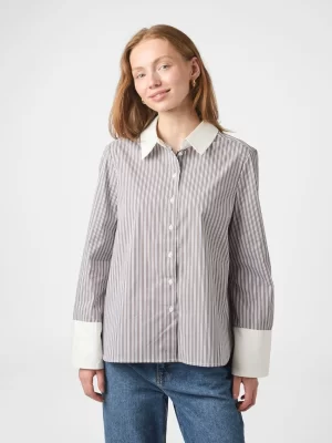 Neo noir - Dranila Stripe Shirt -Brown