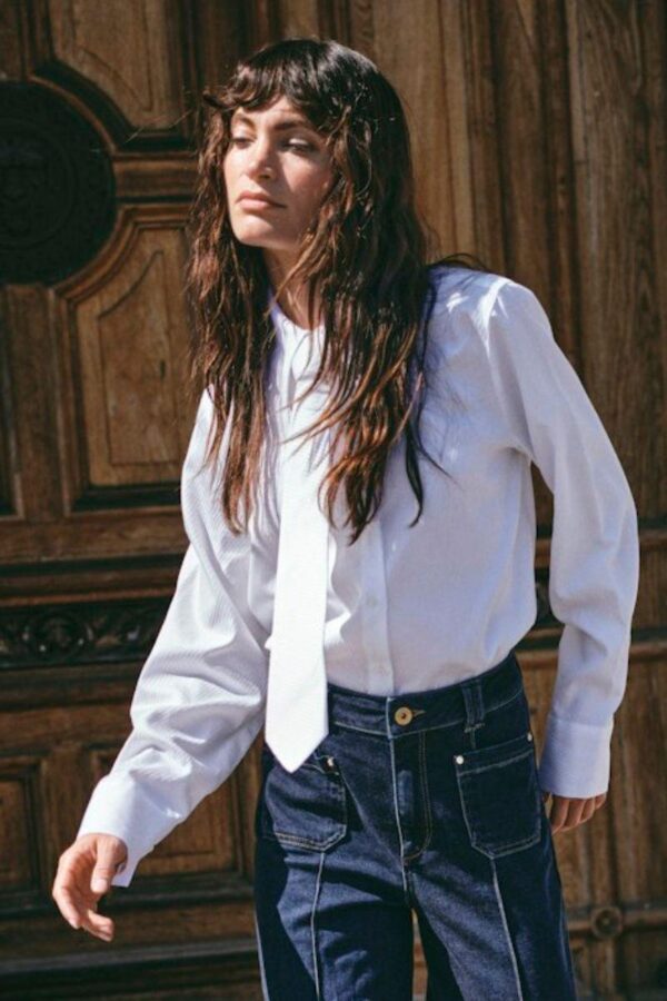 Mos mosh - Ayen Stripe Shirt - Hvit - Bilde 6