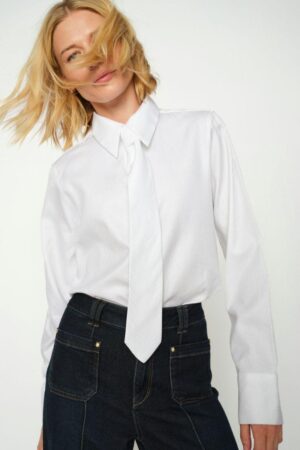 Mos mosh - Ayen Stripe Shirt - Hvit