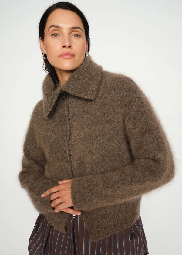 Mos Mosh - Knit ZipCardigan - Bracken - Bilde 3