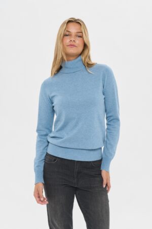 Saint Tropez  -  Mila Rollneck Pullover Blue Shadow Mel