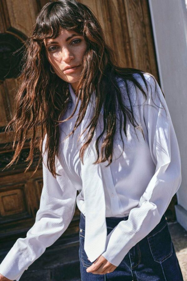Mos mosh - Ayen Stripe Shirt - Hvit - Bilde 4