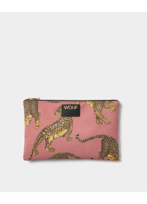 wouf - Blush Leopard XL Pouch bag