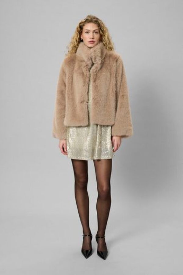 MEW - Alexa Fur Jacket Greige - Bilde 2