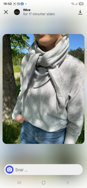 Reve - Louise trekantskjerf - Grå