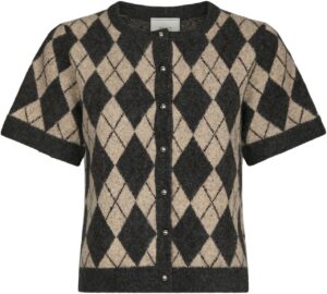 Allestar check knit cardigan