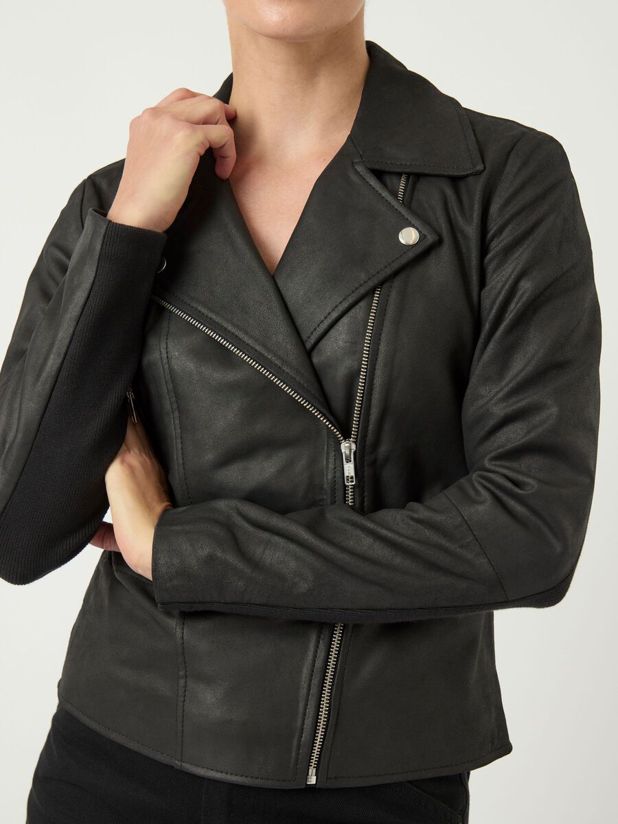SOPHIE LEATHER JACKET Black