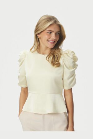 Alternative view of Benua Heavy Sateen Blouse Lys Gul