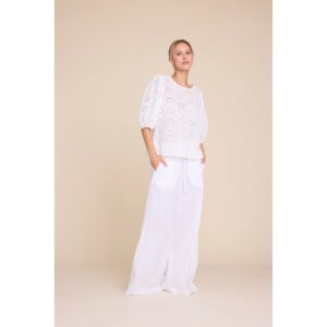 FAWCETT LINEN BUKSE HVIT