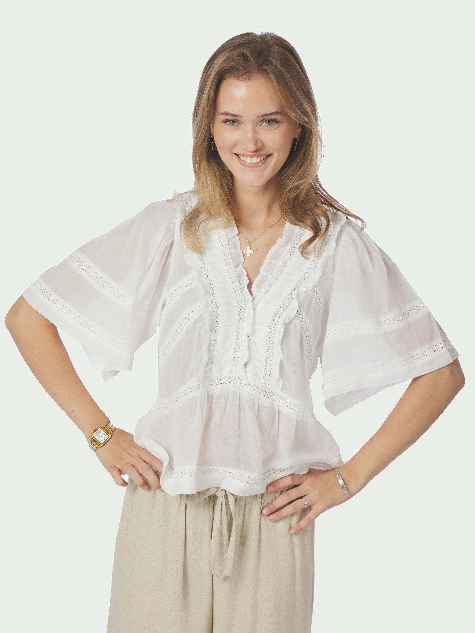 Evienne voile top white