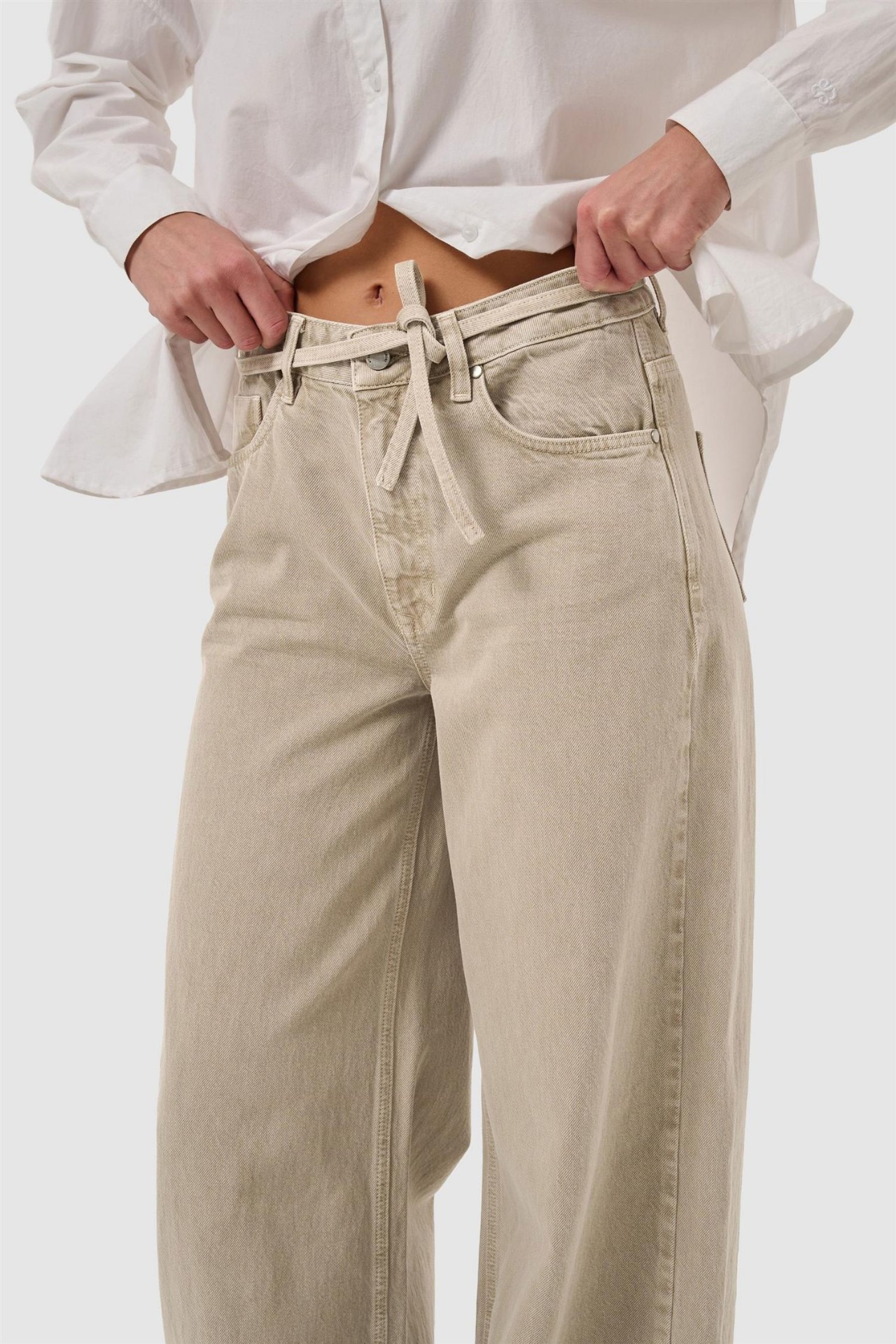 JEANS WIDE KARO SILVER SAGE - Bilde 2