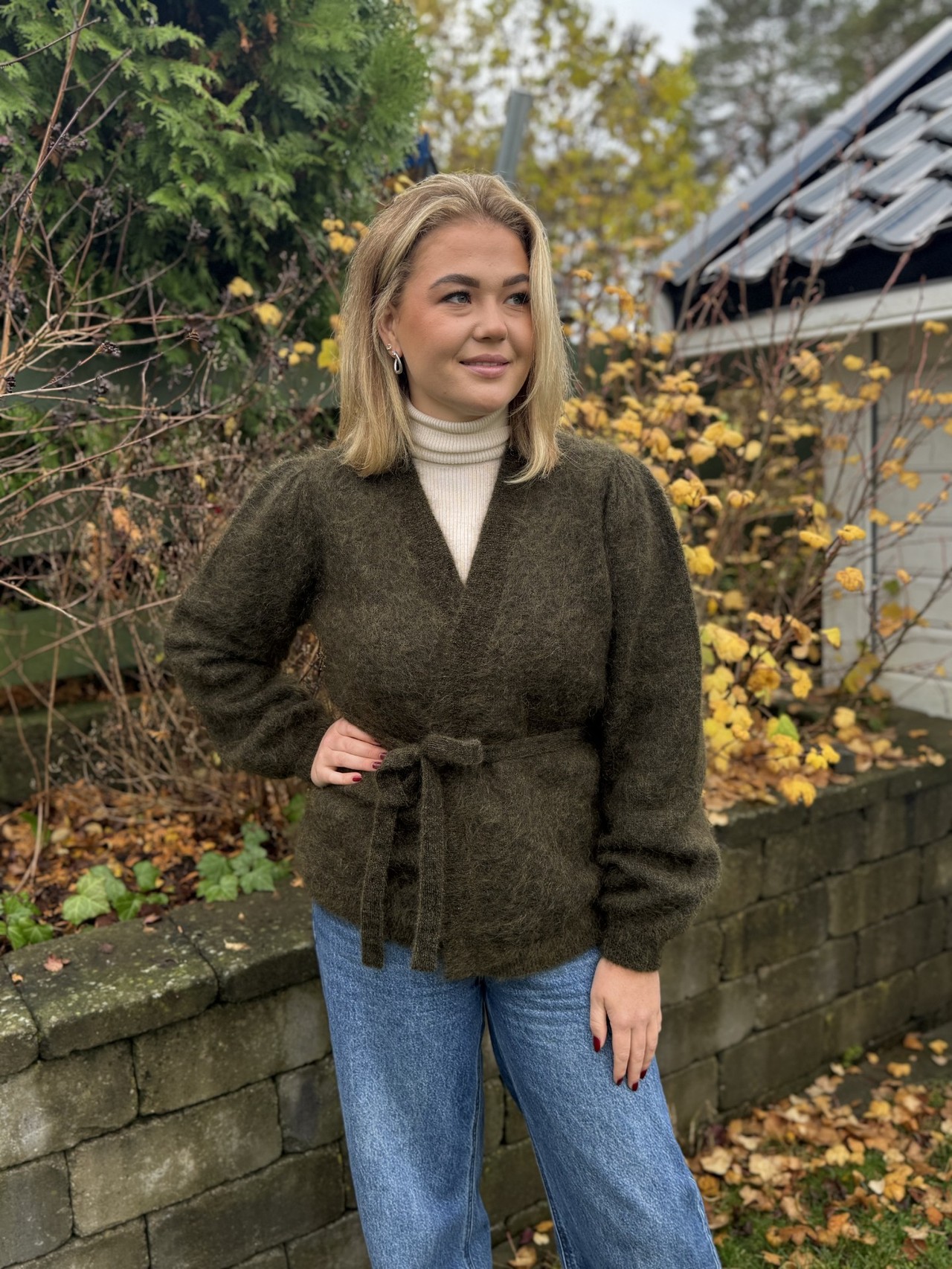 ANDREA WRAP CARDIGAN - WINTER MOSE
