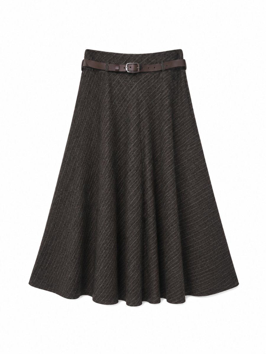 Joselina Pinstripe Maxi Skirt SORT