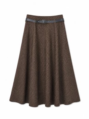 Joselina Pinstripe Maxi Skirt BRUNT