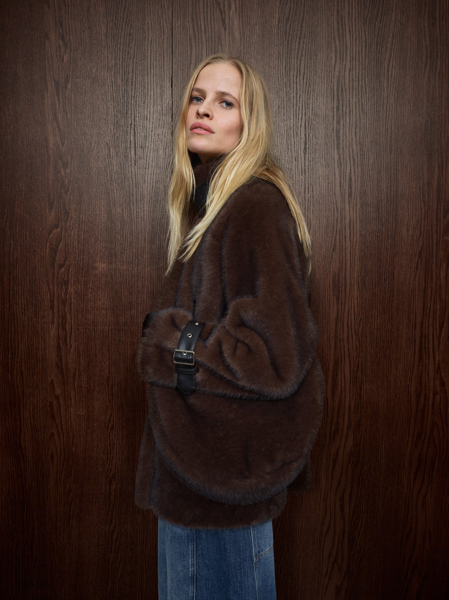 Nanette Faux Fur Jacket - Bilde 3