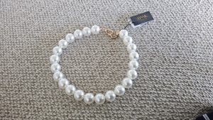 LISA SHORT STATMENT PEARL 18MM WAIST CHAIN 40 CM