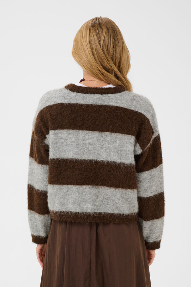 TAYZIE PULLOVER BRUNE STRIPER - Bilde 4