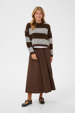 Alternative view of TAYZIE PULLOVER BRUNE STRIPER